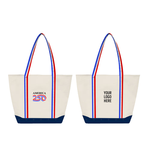 Custom logo AMERICA250™ Sublime Series Recycled Poly Canvas Starboard Tote Bag