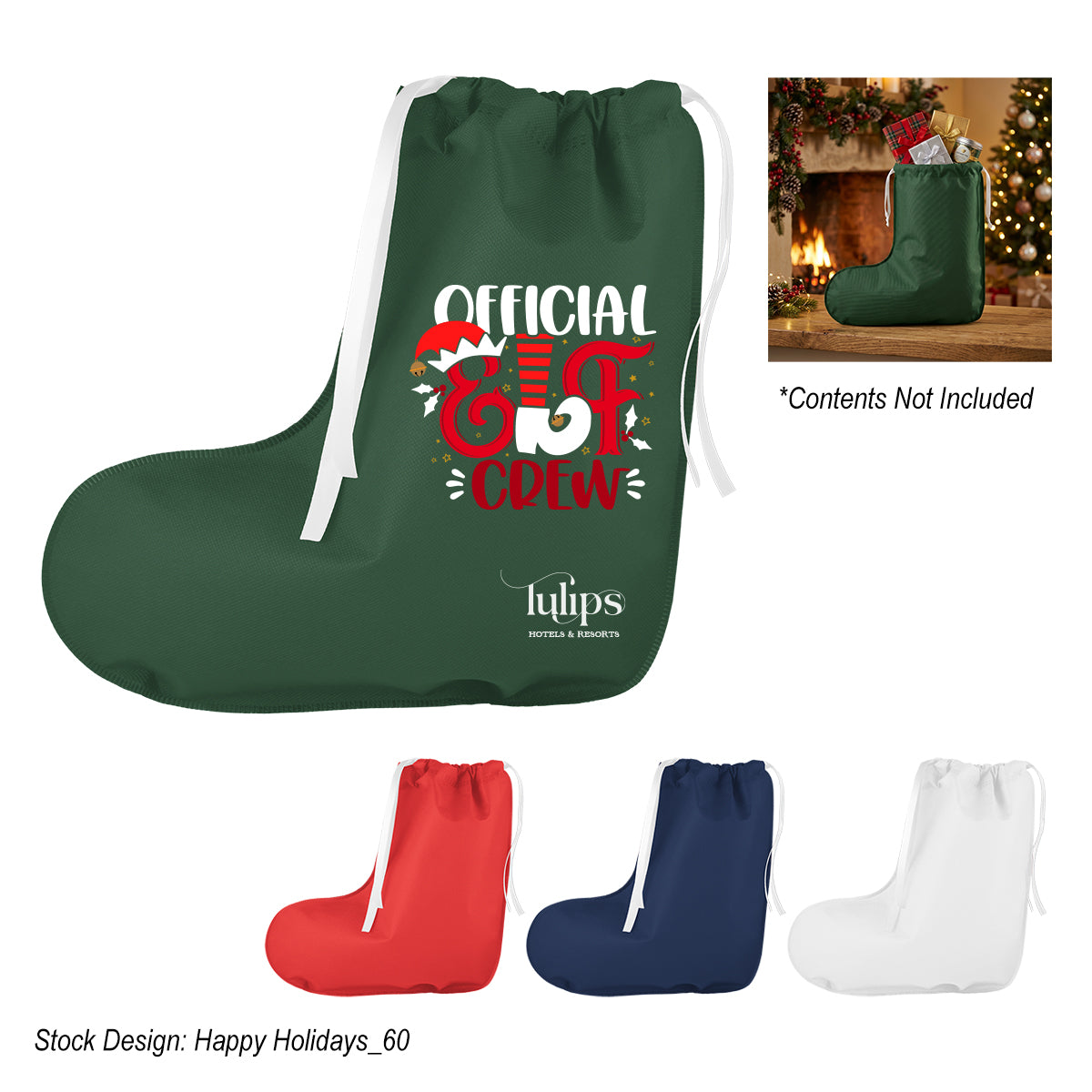 Stocking Shaped Non-Woven Gift Bag