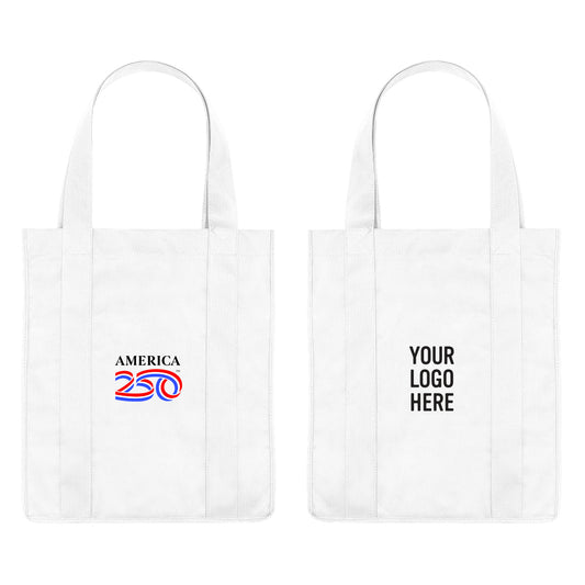 Custom logo America250™ Non-Woven Shopper Tote Bag
