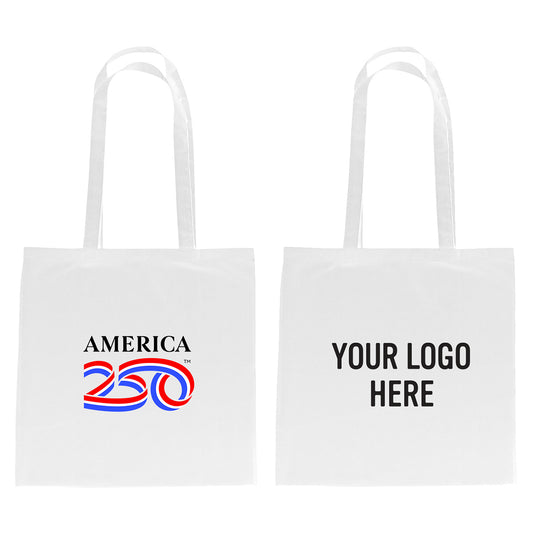 Custom logo America250™ 100% 4 Oz. Cotton Tote Bag