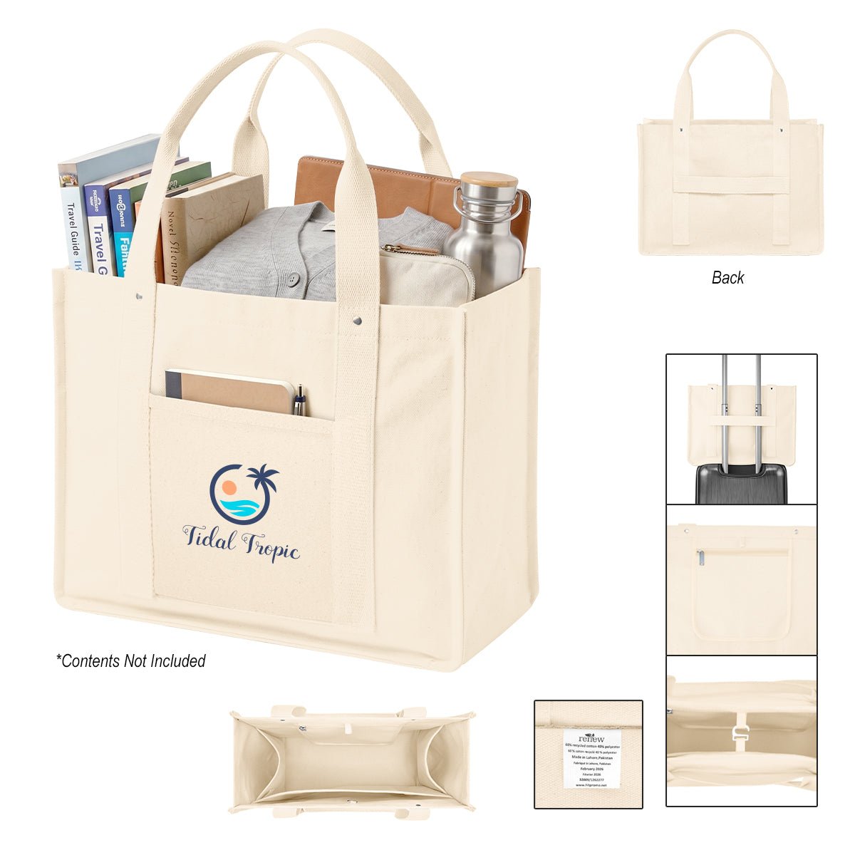 Ventura 24 Oz. Recycled Cotton Tote Bag