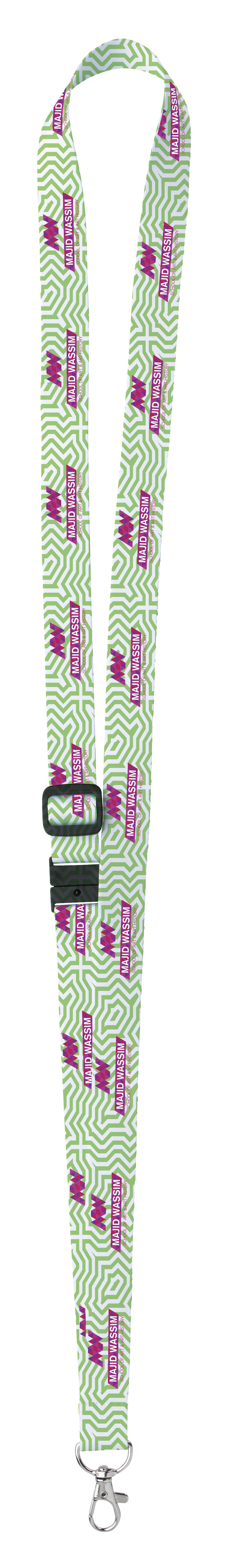 Custom logo 3/4" Adjustable Polyester 4 Color Lanyard