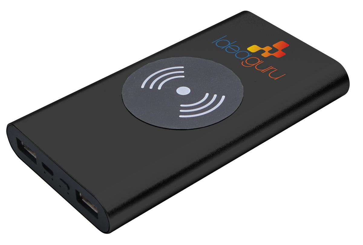 Custom logo Aluminum HD Wireless Power Bank 10,000 mAh