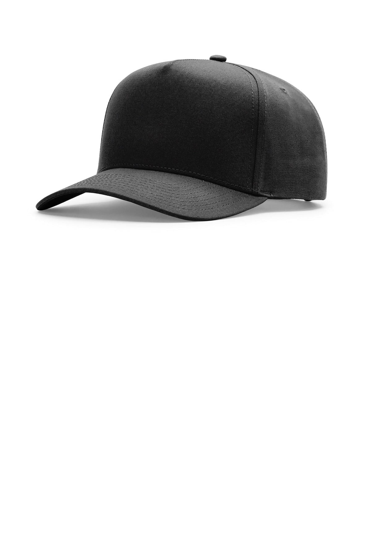 Custom logo Richardson Full Fabric 5-Panel Champ 323FPC in Black