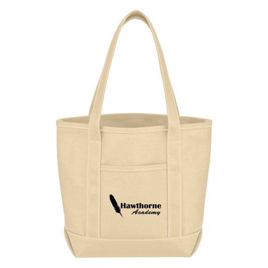 Custom logo Small 24 Oz. Recycled Cotton Canvas Yacht Tote Bag