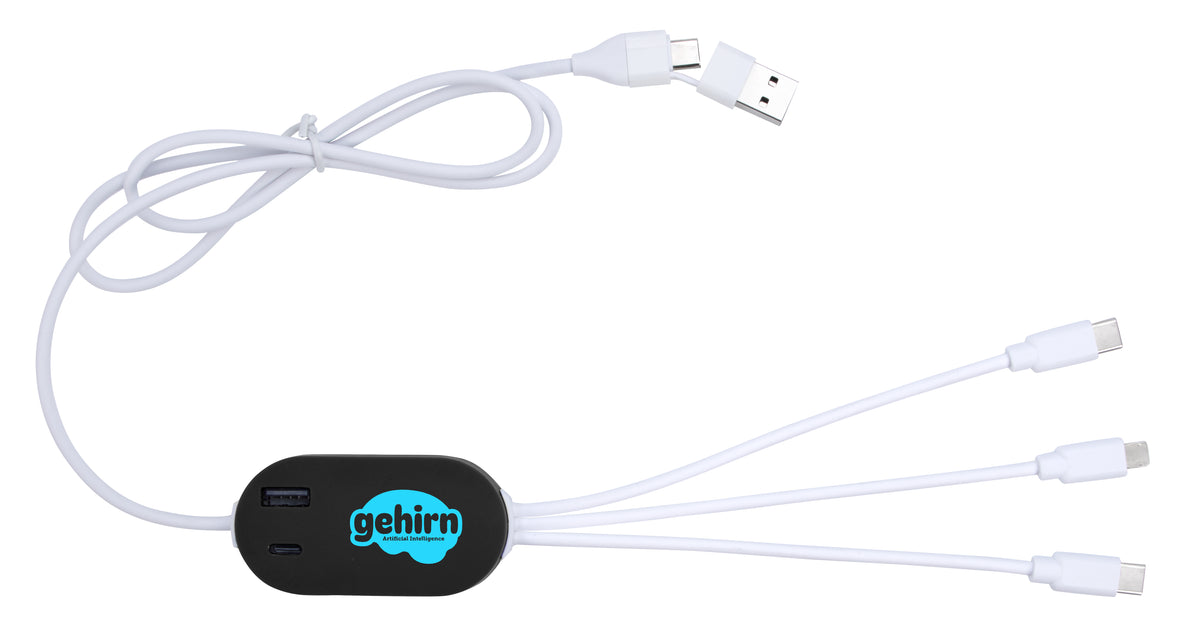 Custom logo DualLink Charging Cable 2A with USB Hub