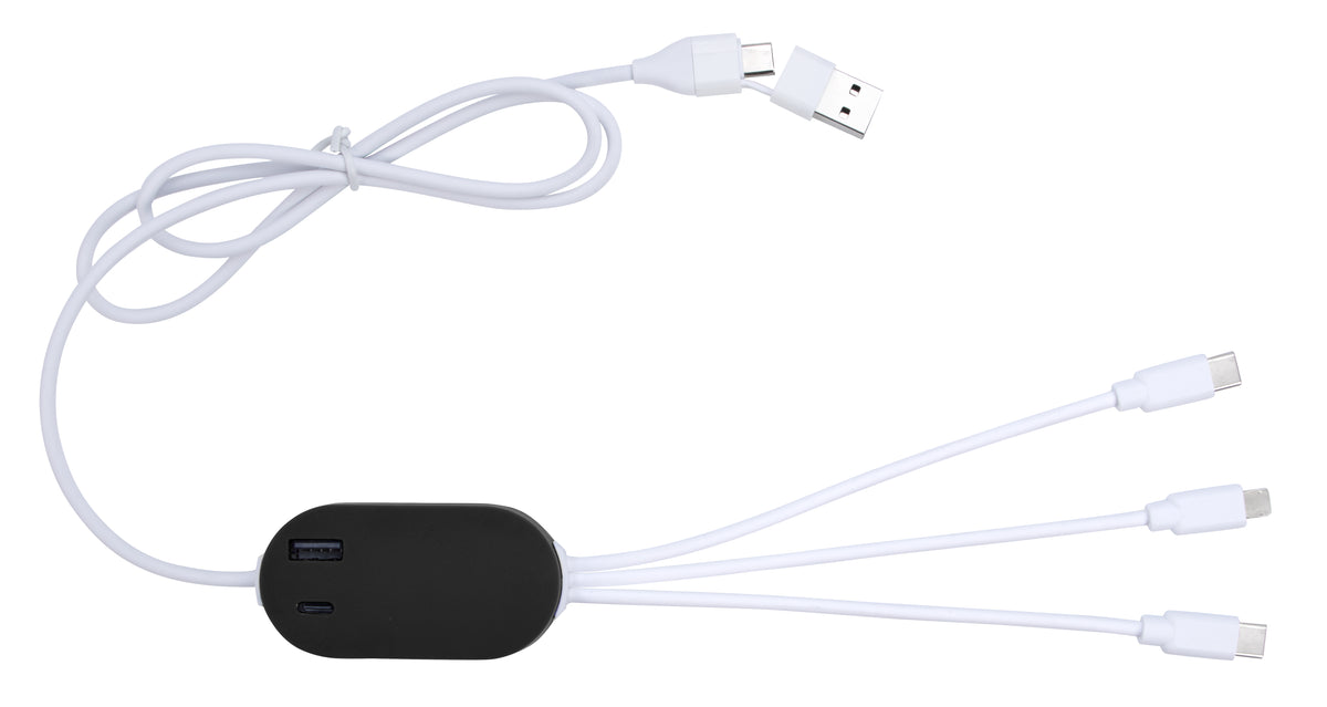 Custom logo DualLink Charging Cable 2A with USB Hub