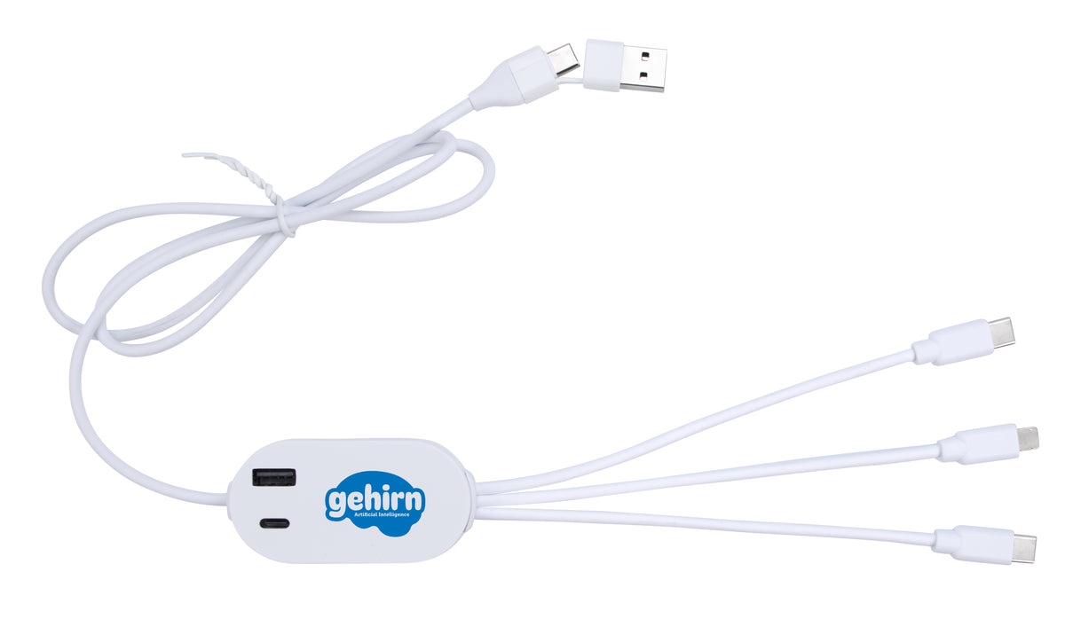Custom logo DualLink Charging Cable 2A with USB Hub