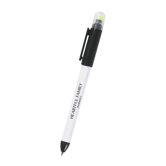 Custom logo Twin-Write Pen With Highlighter