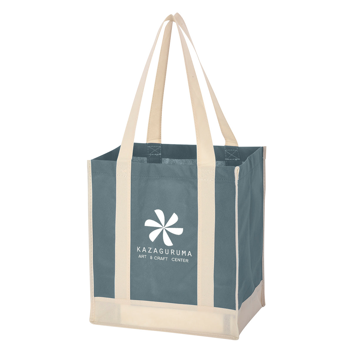 Non-Woven Two-Tone Recycled Shopper Tote Bag