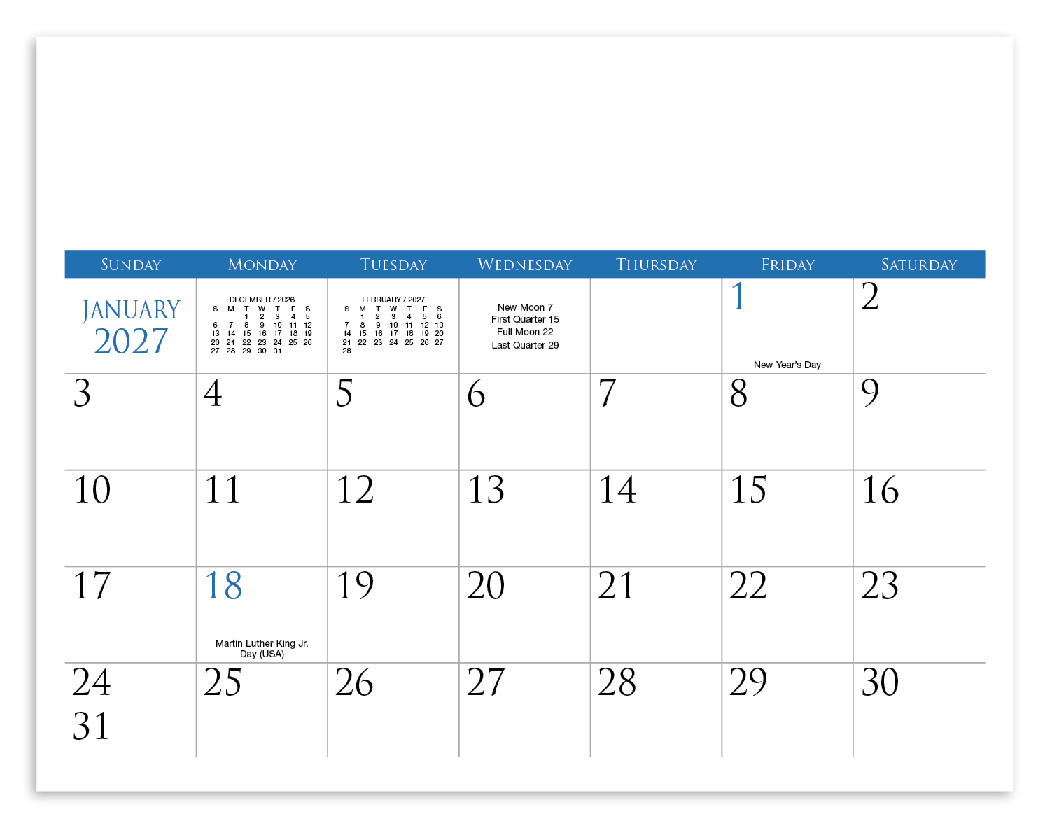 Small Quantity Custom - Spiral Calendar
