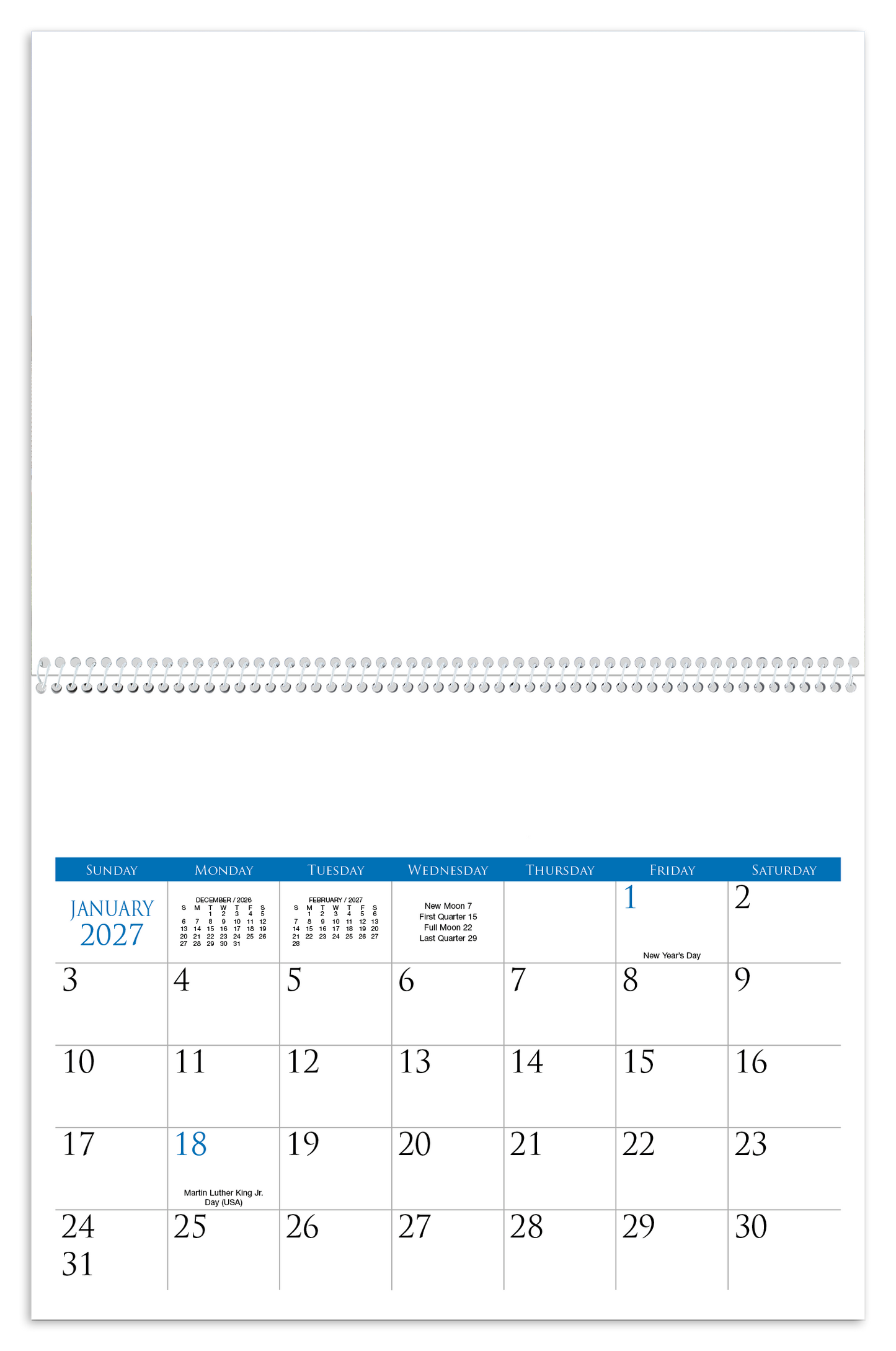 Small Quantity Custom - Spiral Calendar