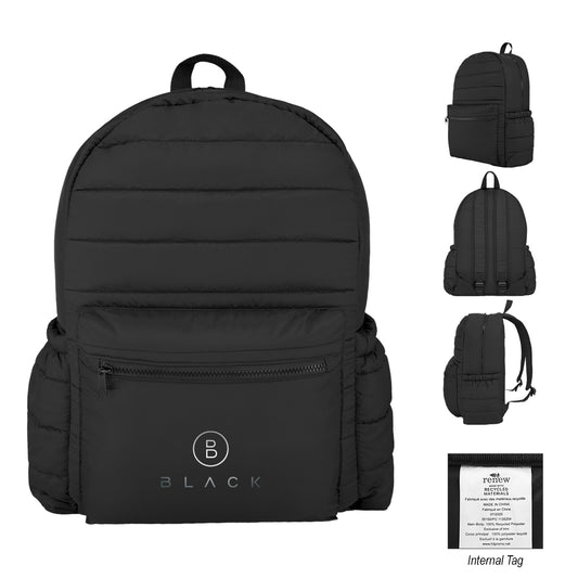 Custom logo Luxe Puffer rPET Backpack