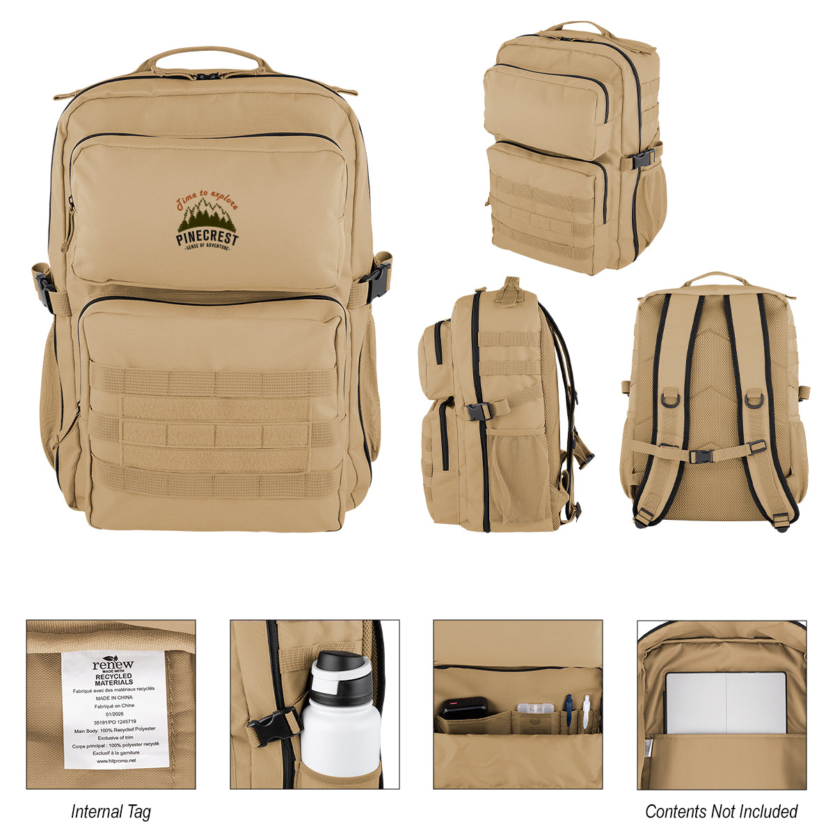 Kenny rPET Tactical Laptop Backpack