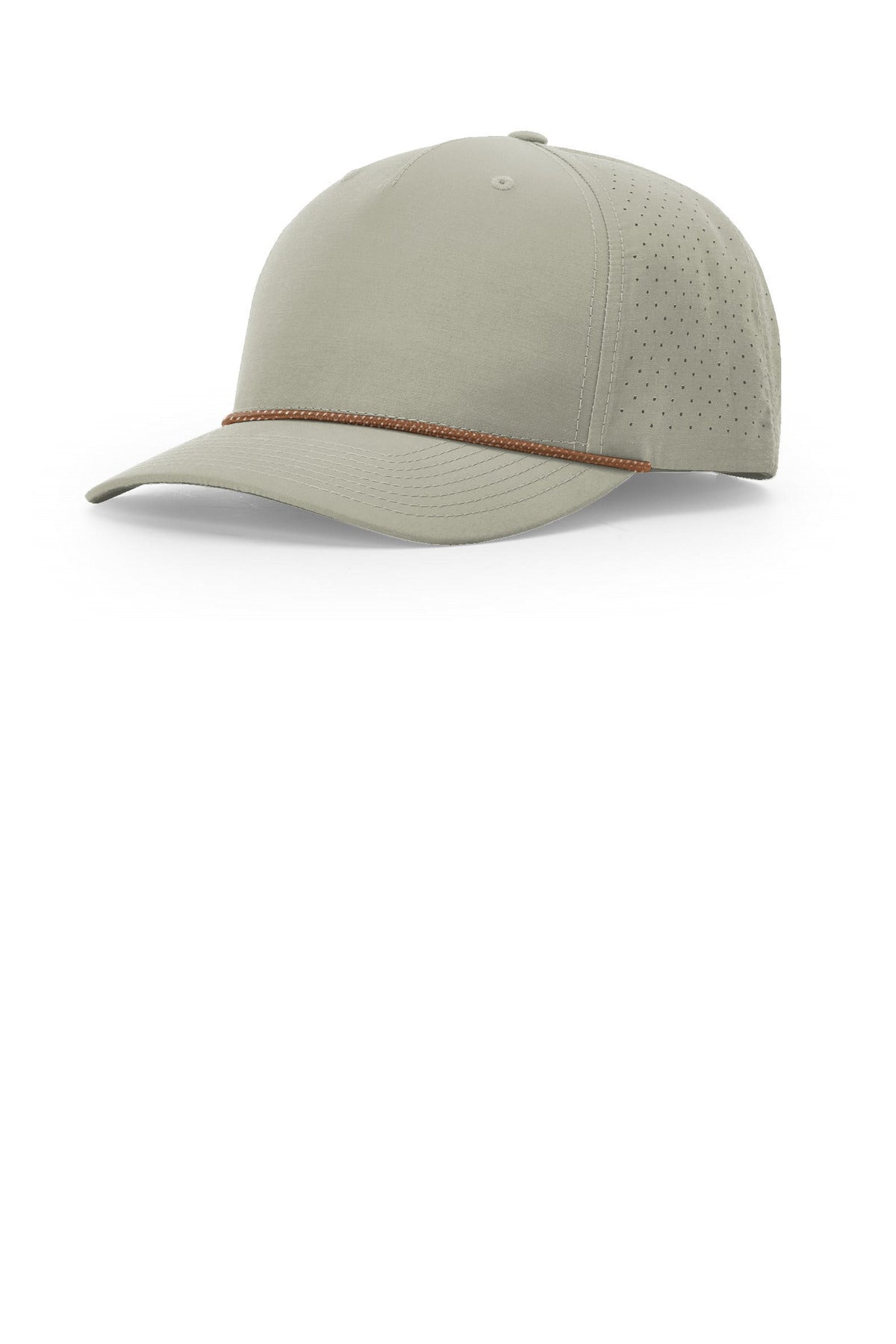 Custom logo Richardson Laser Perf Performance Rope Cap 355 in Trenchcoat/ Russet Grey