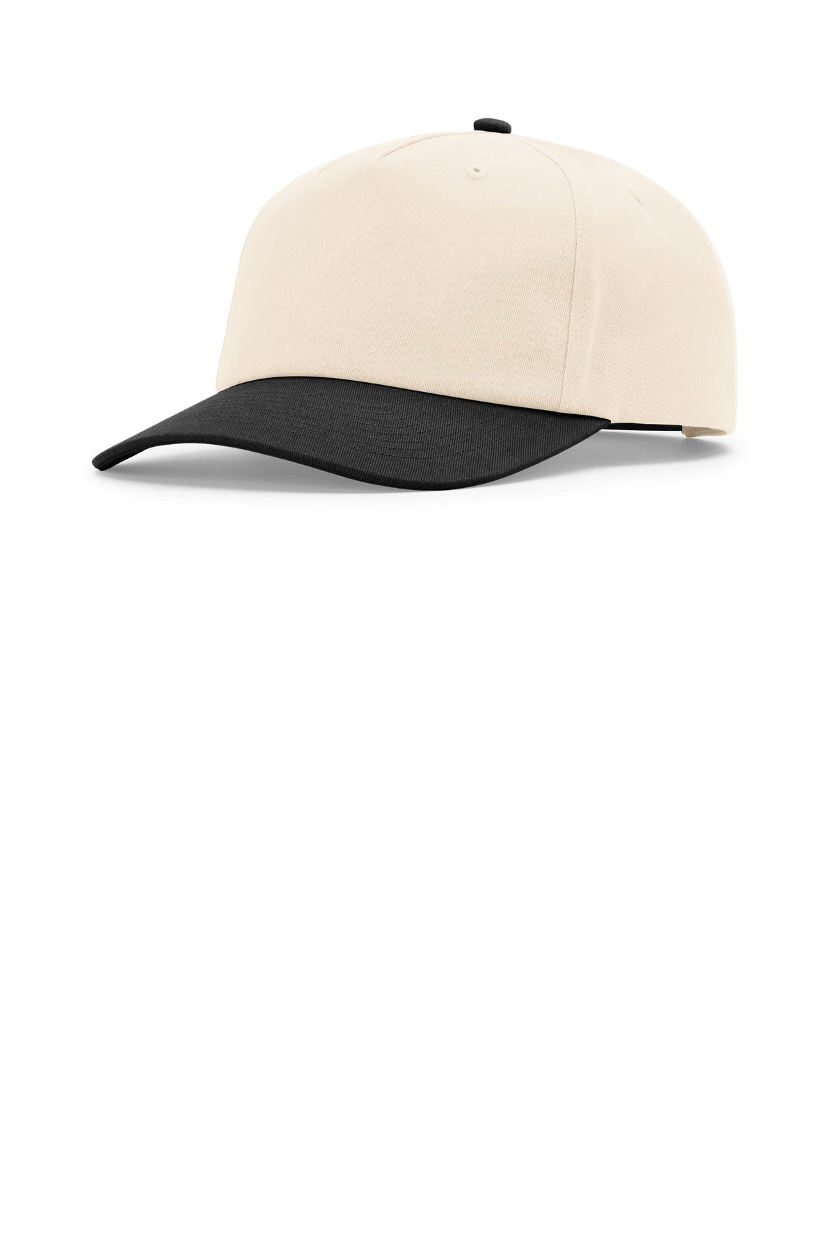 Custom logo Richardson 5-Panel Relaxed Gramps 356 in Cream/ Cream/ Black