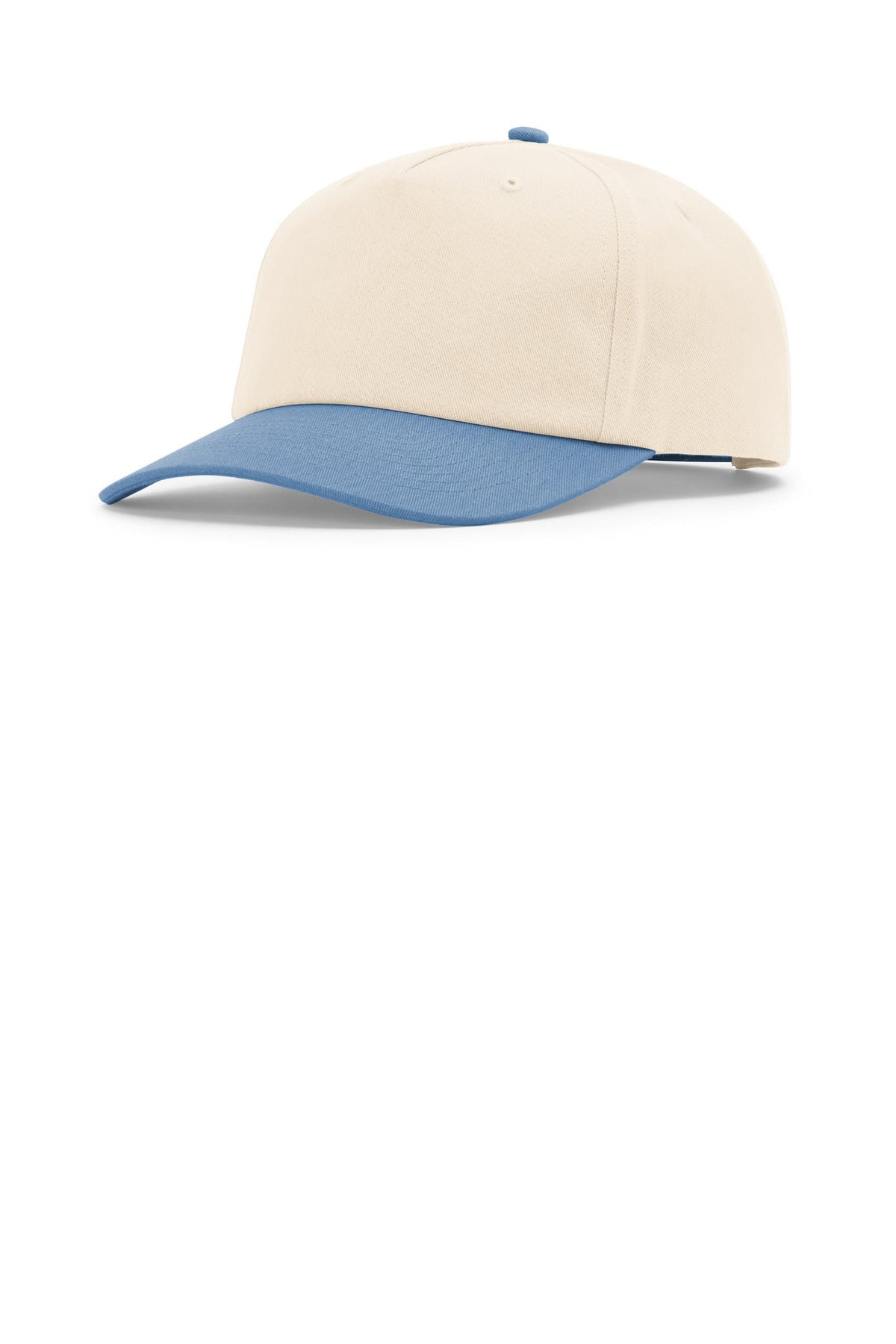 Custom logo Richardson 5-Panel Relaxed Gramps 356 in Cream/ Cream/ Light Denim