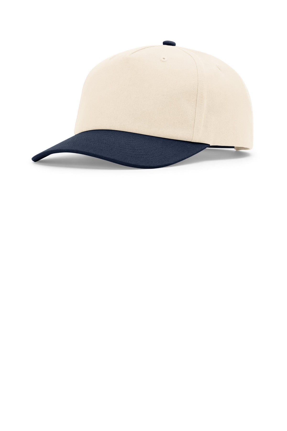 Custom logo Richardson 5-Panel Relaxed Gramps 356 in Cream/ Cream/ Navy
