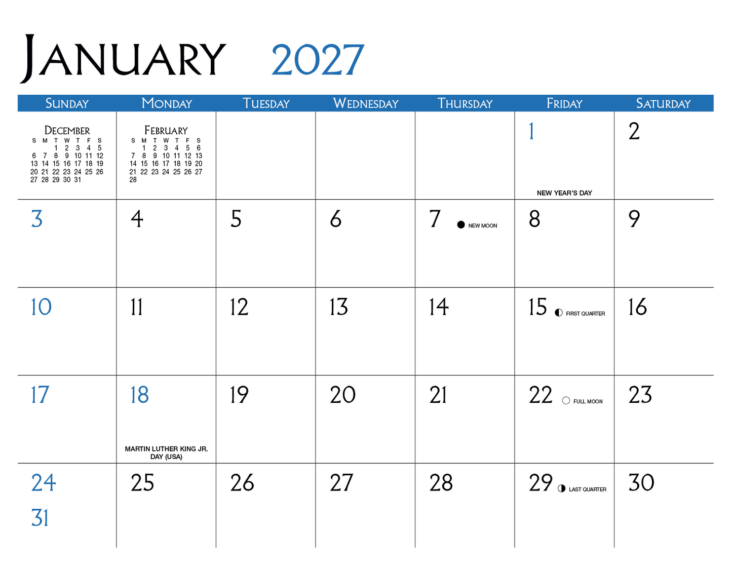 Small Quantity Custom - Stapled Calendar