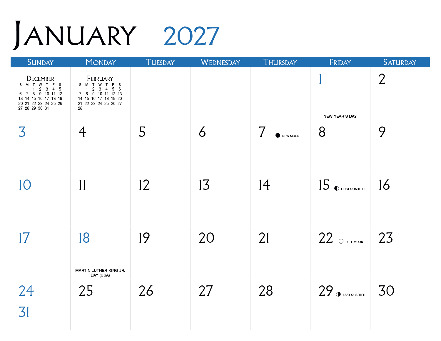 Small Quantity Custom - Stapled Calendar