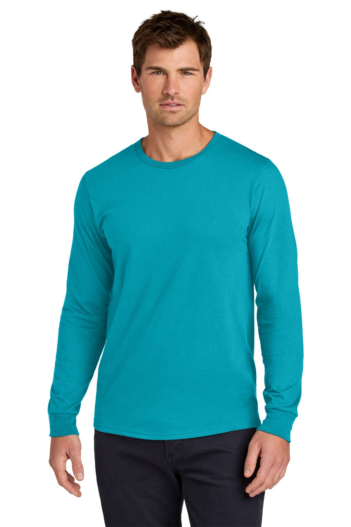 Custom logo Jerzees Classics™ Unisex Cotton Long Sleeve T-Shirt 363L in California Blue