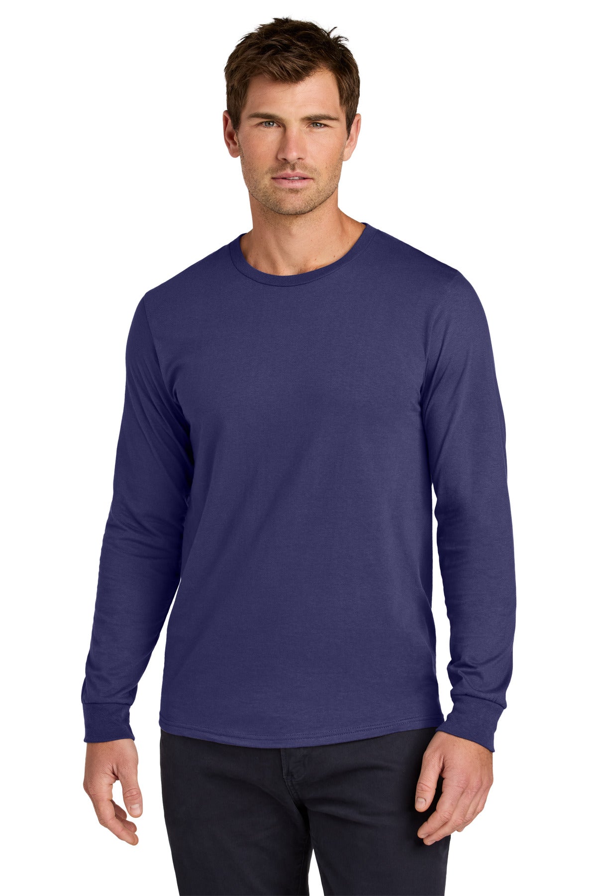 Custom logo Jerzees Classics™ Unisex Cotton Long Sleeve T-Shirt 363L in Deep Purple