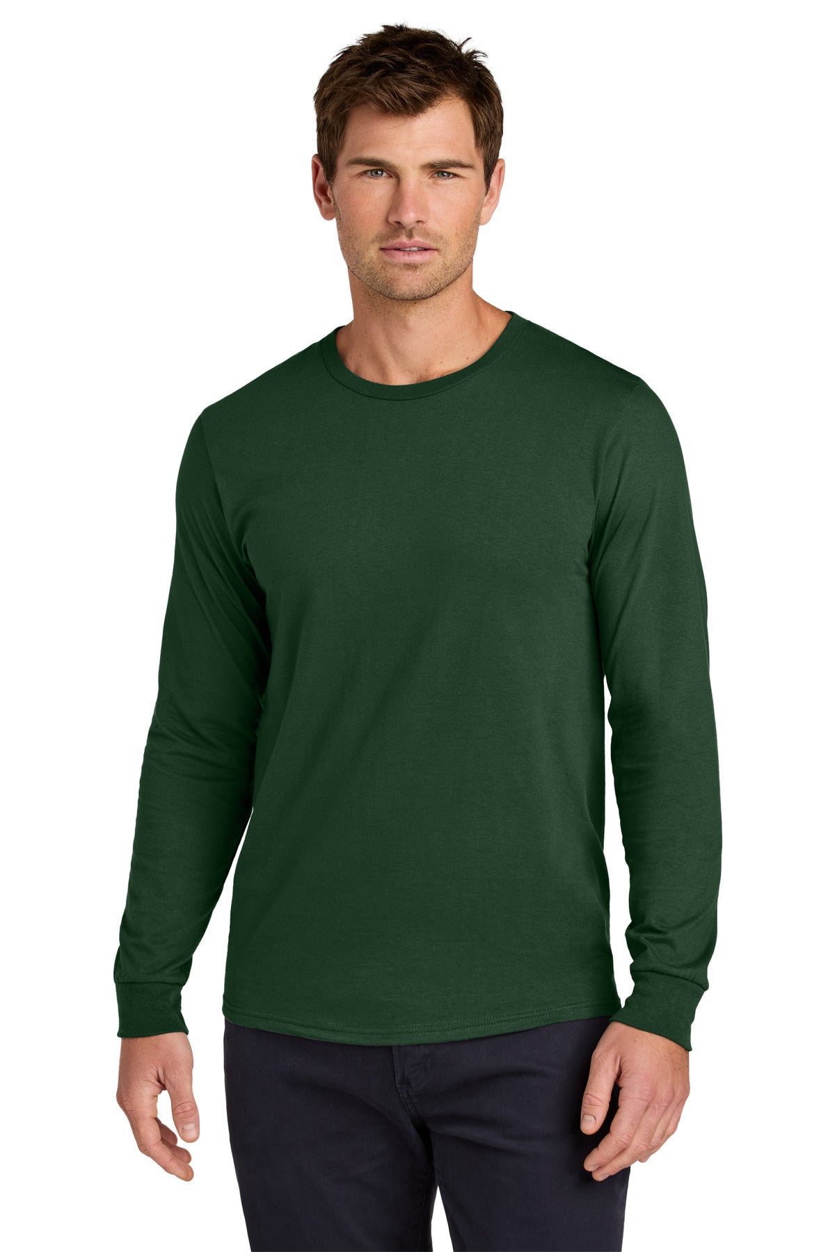 Custom logo Jerzees Classics™ Unisex Cotton Long Sleeve T-Shirt 363L in Forest Green