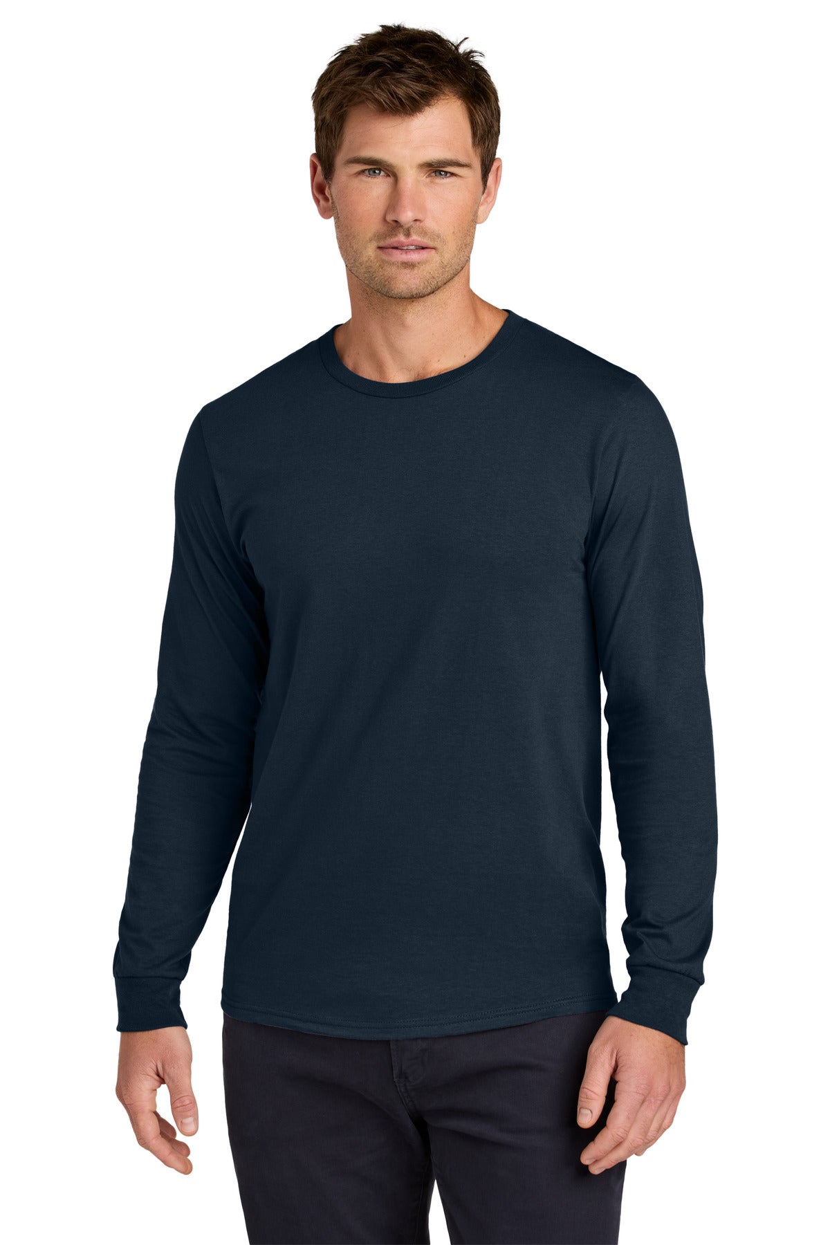 Custom logo Jerzees Classics™ Unisex Cotton Long Sleeve T-Shirt 363L in J. Navy