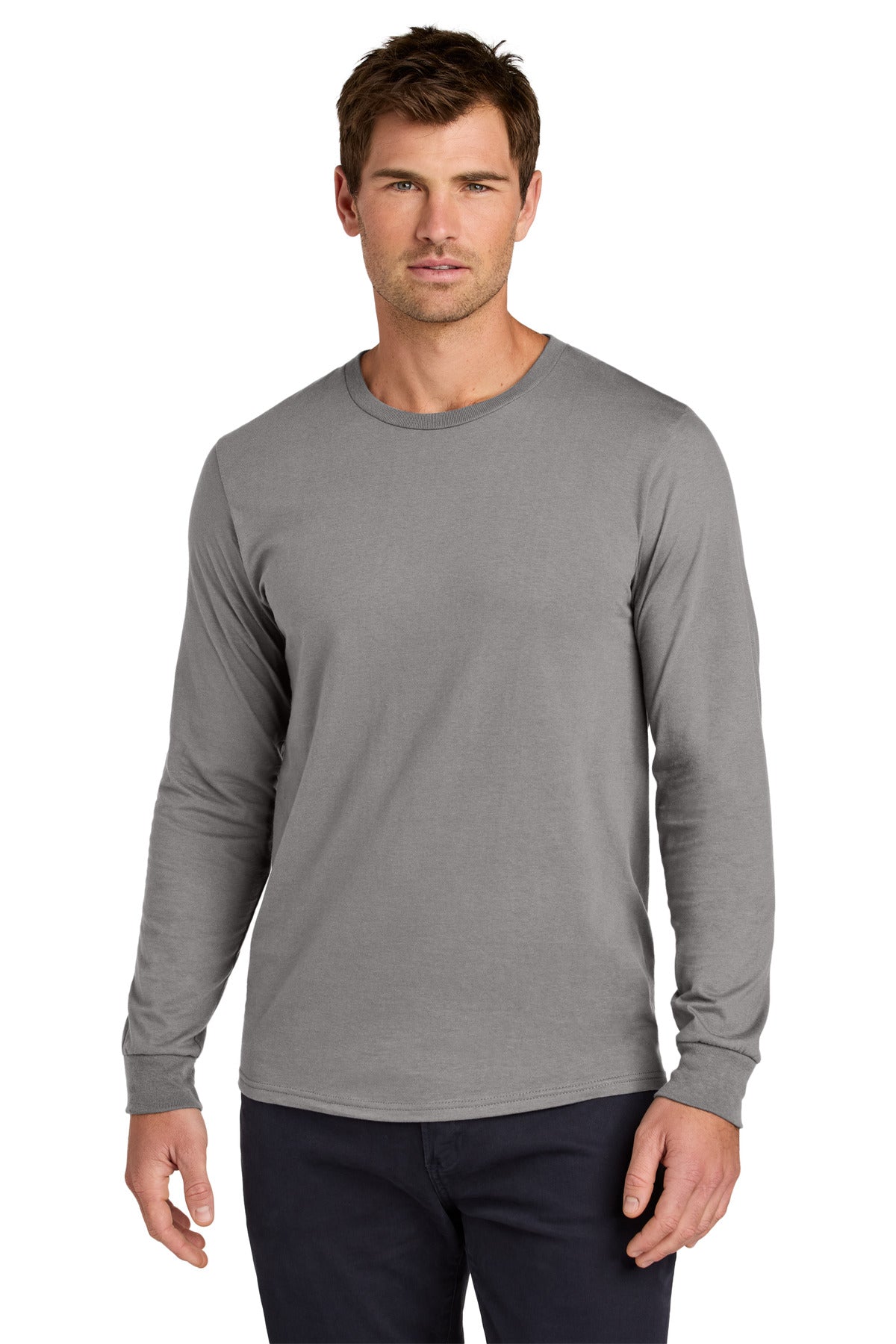 Custom logo Jerzees Classics™ Unisex Cotton Long Sleeve T-Shirt 363L in Rock