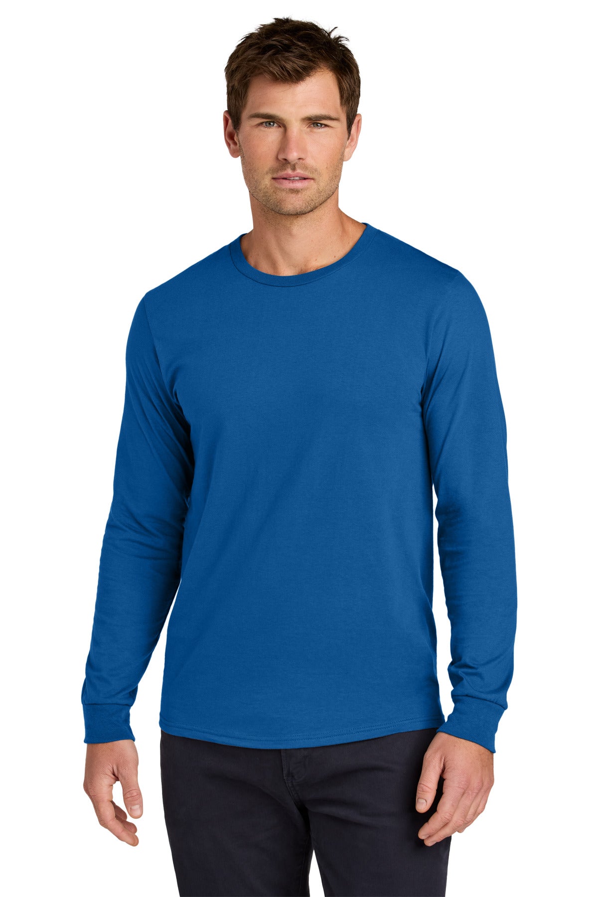 Custom logo Jerzees Classics™ Unisex Cotton Long Sleeve T-Shirt 363L in Royal