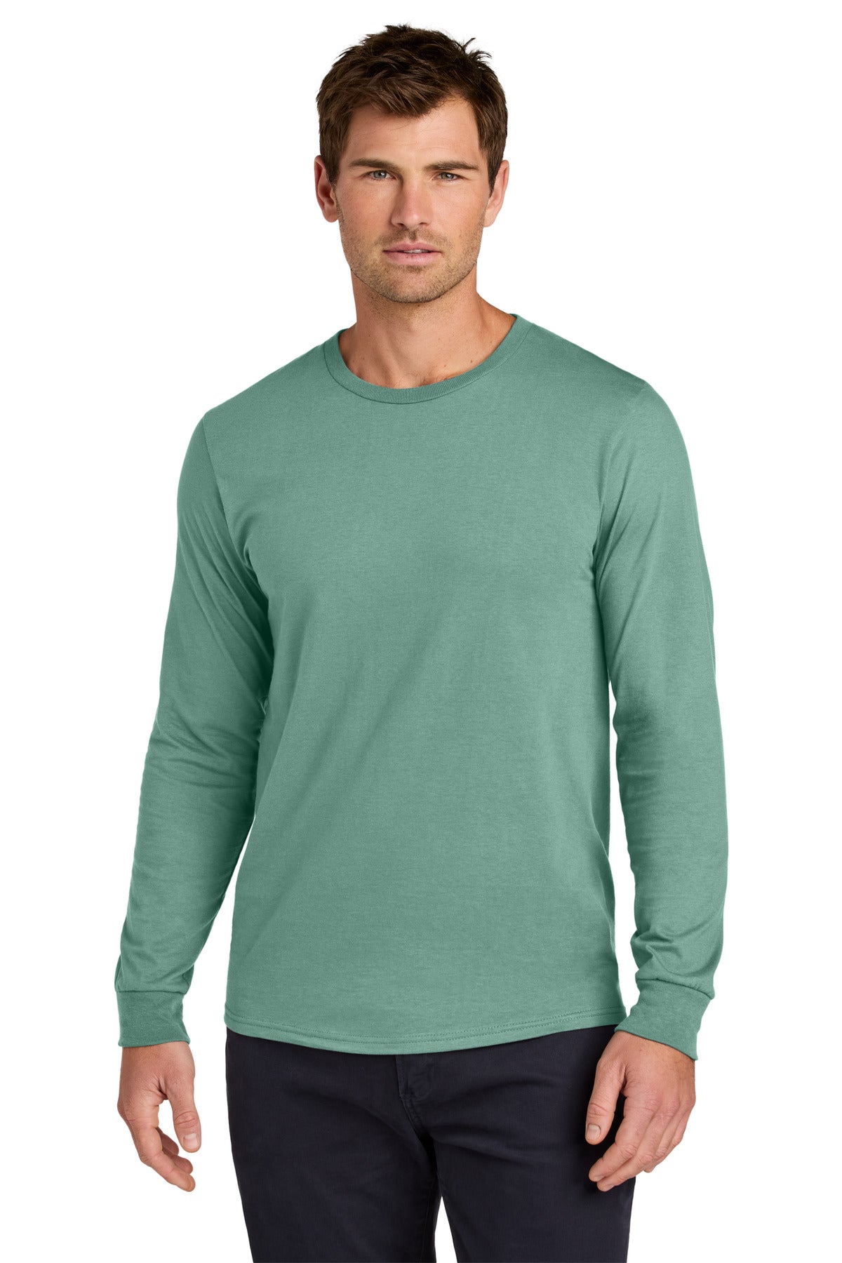 Custom logo Jerzees Classics™ Unisex Cotton Long Sleeve T-Shirt 363L in Sage