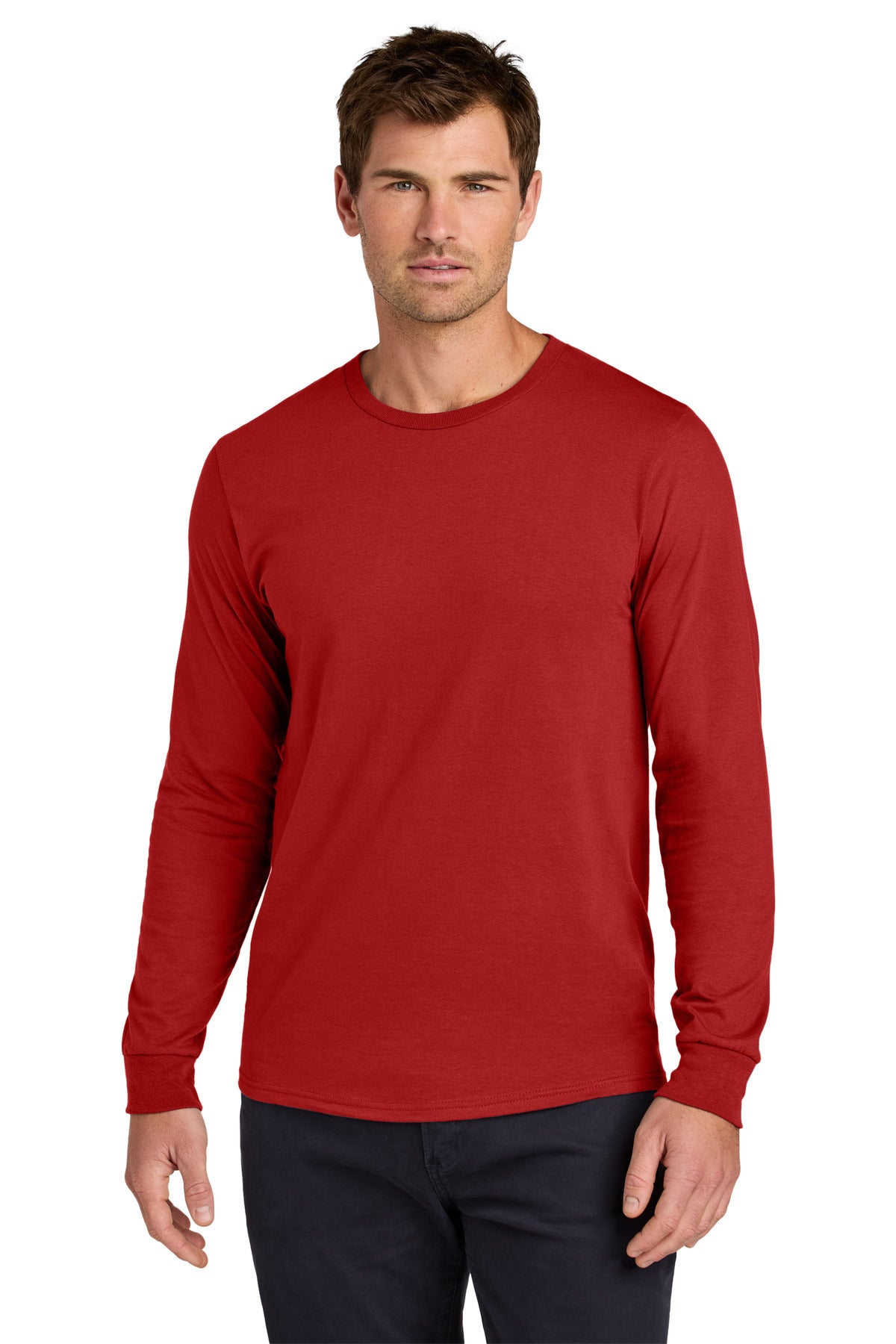 Custom logo Jerzees Classics™ Unisex Cotton Long Sleeve T-Shirt 363L in True Red