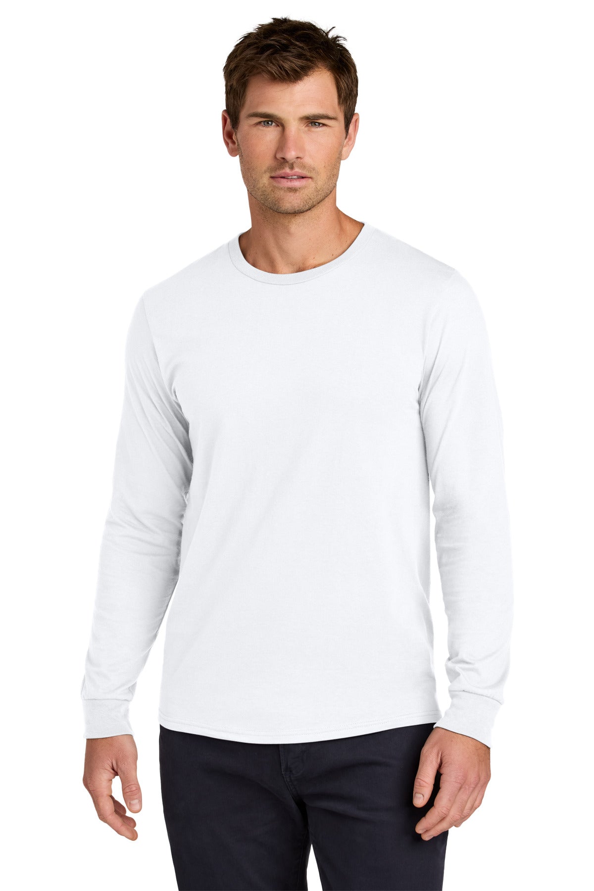 Custom logo Jerzees Classics™ Unisex Cotton Long Sleeve T-Shirt 363L in White