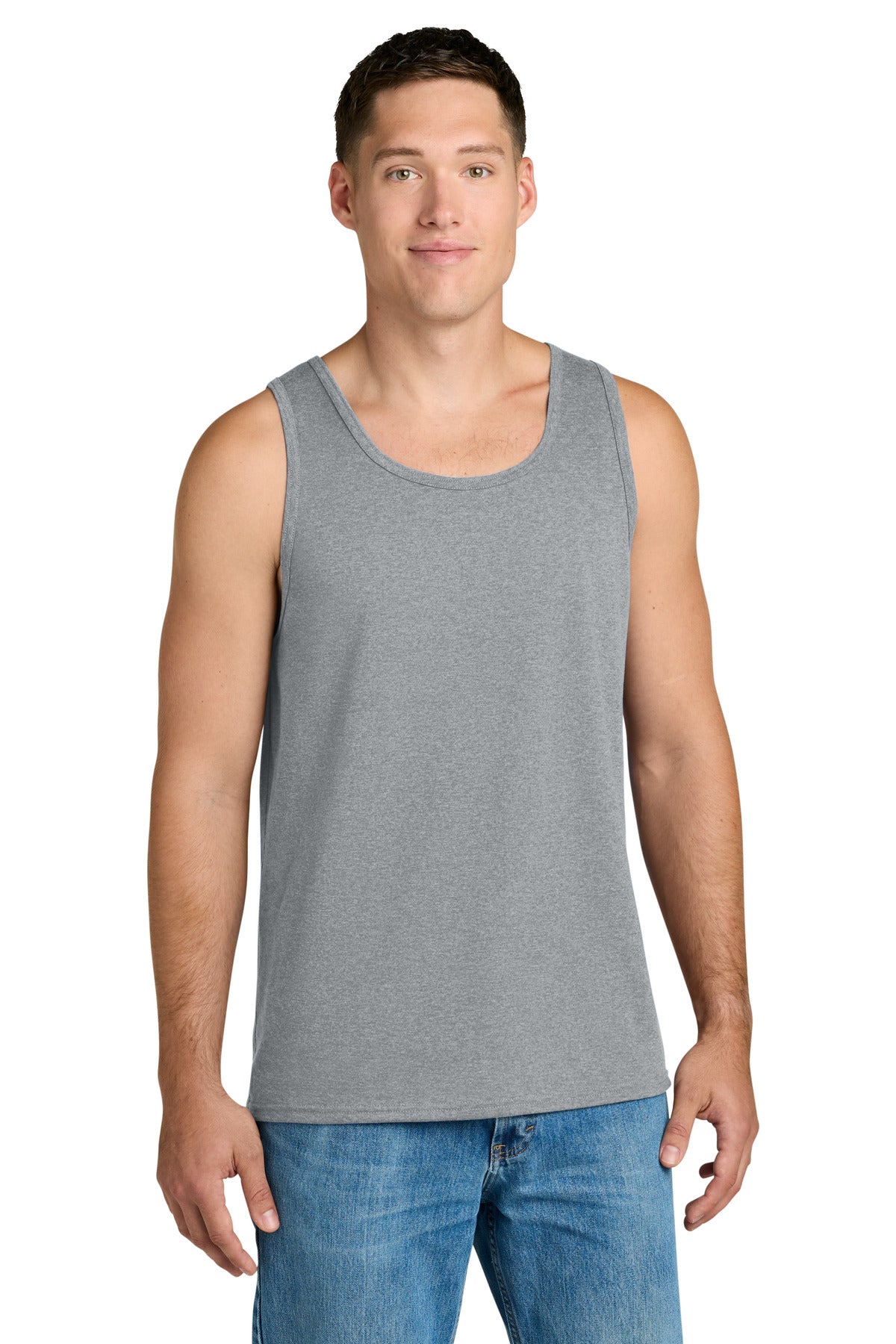Custom logo Jerzees Classics™ Unisex Cotton Tank 363TK in Athletic Heather