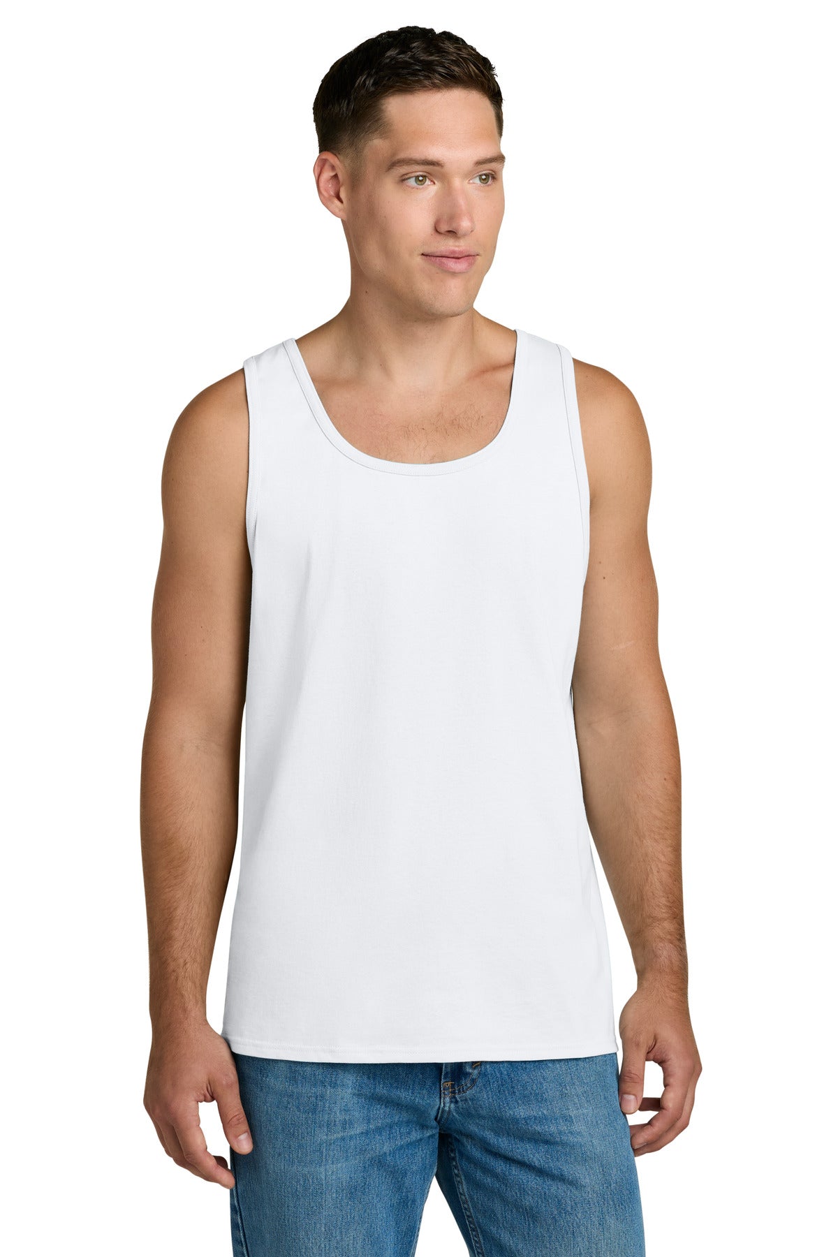 Custom logo Jerzees Classics™ Unisex Cotton Tank 363TK in White