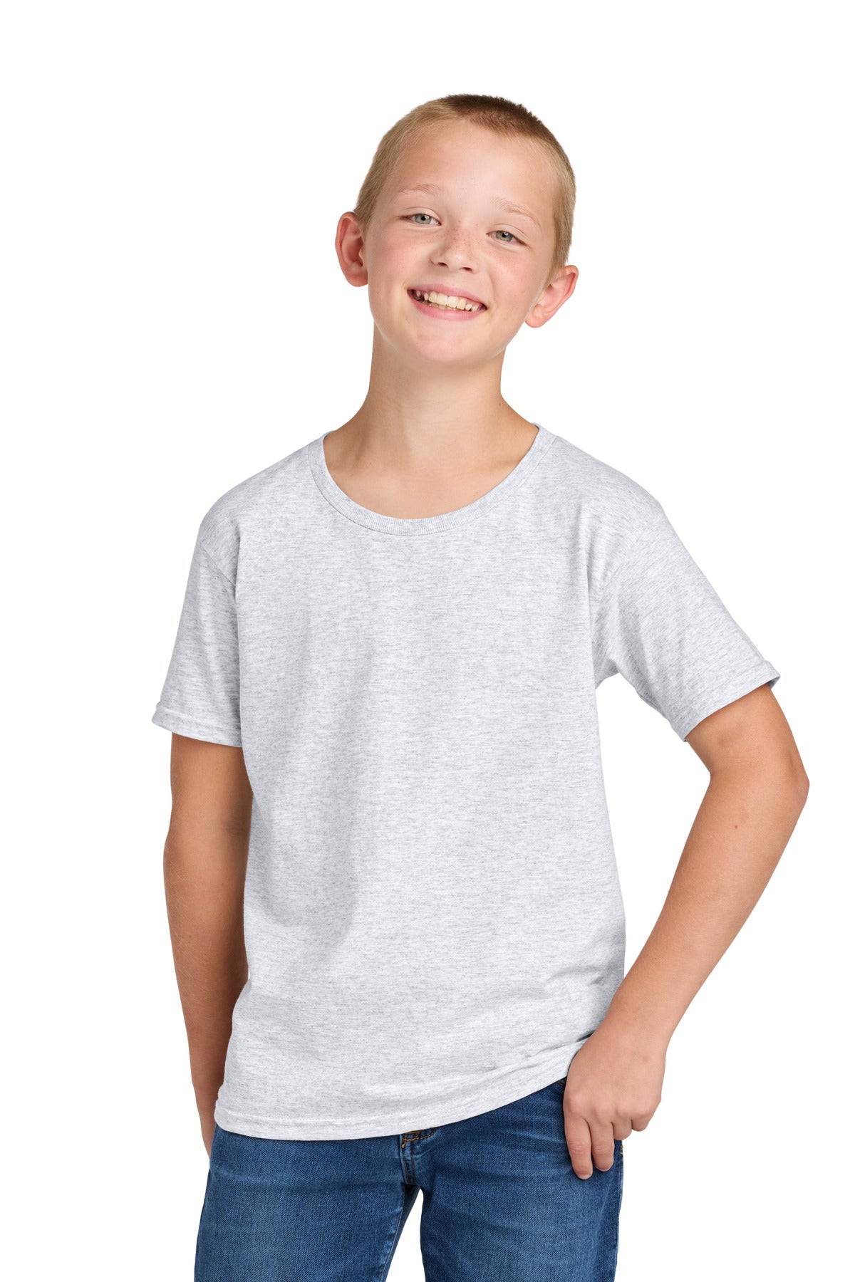 Custom logo Jerzees Classics™ Youth Cotton T-Shirt 363Y in Ash