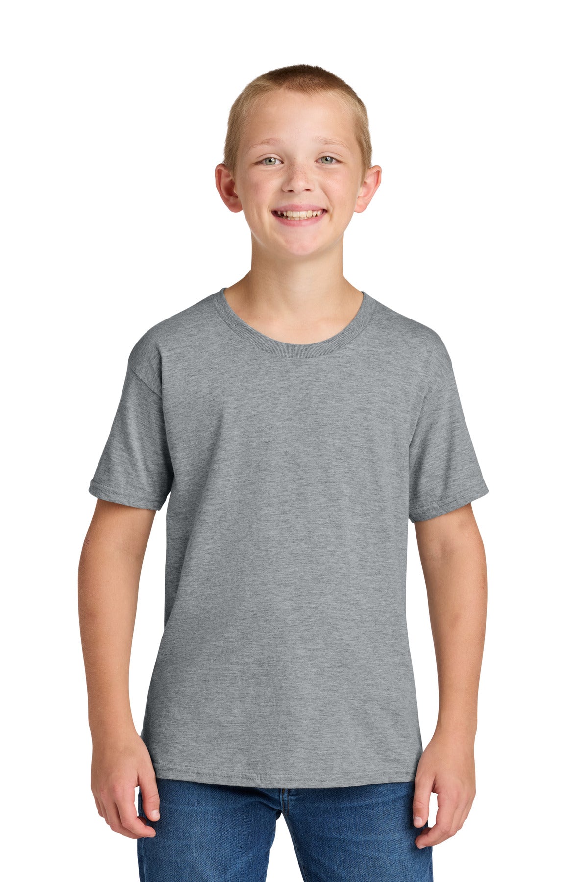 Custom logo Jerzees Classics™ Youth Cotton T-Shirt 363Y in Athletic Heather