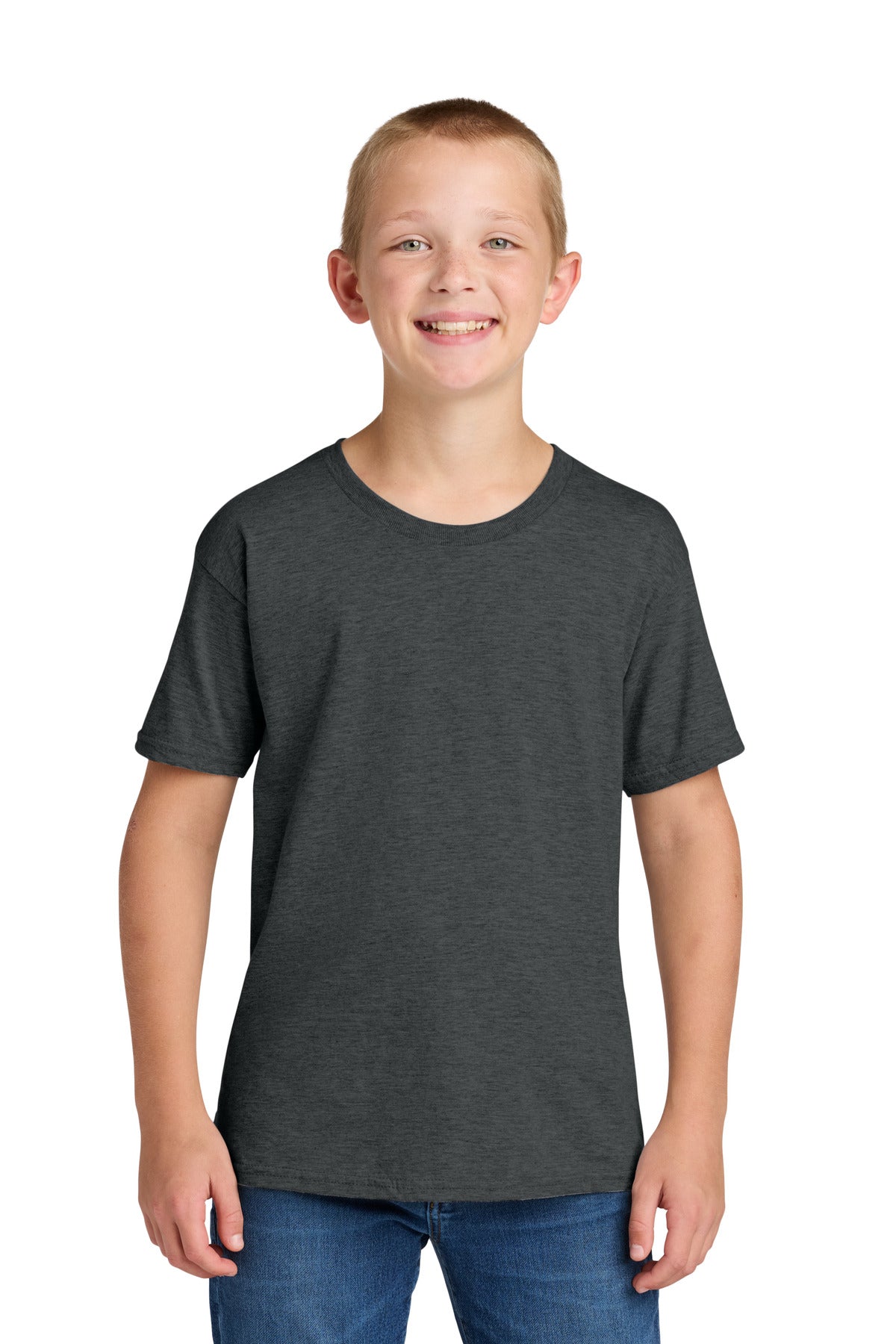 Custom logo Jerzees Classics™ Youth Cotton T-Shirt 363Y in Black Heather