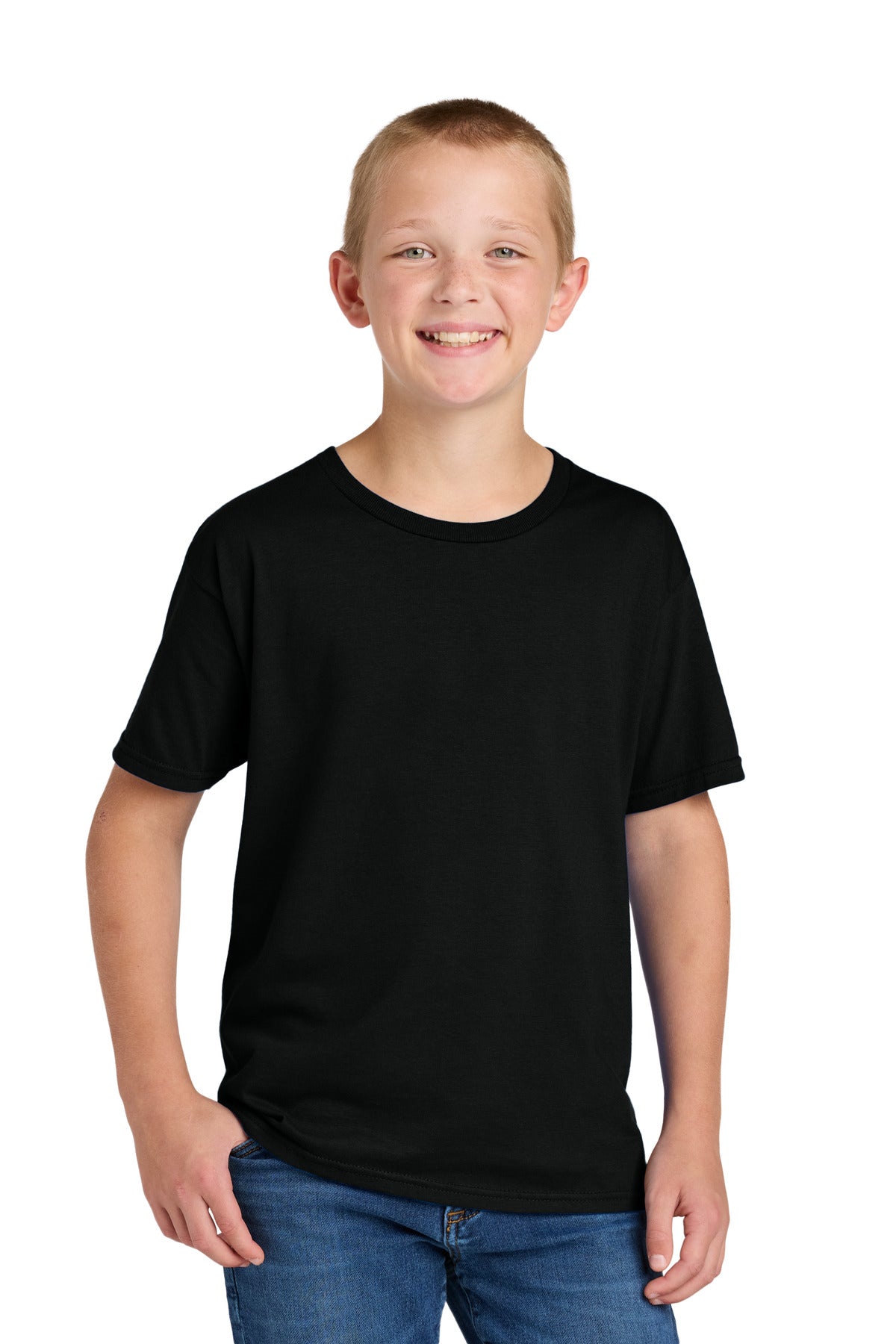 Custom logo Jerzees Classics™ Youth Cotton T-Shirt 363Y in Black Ink