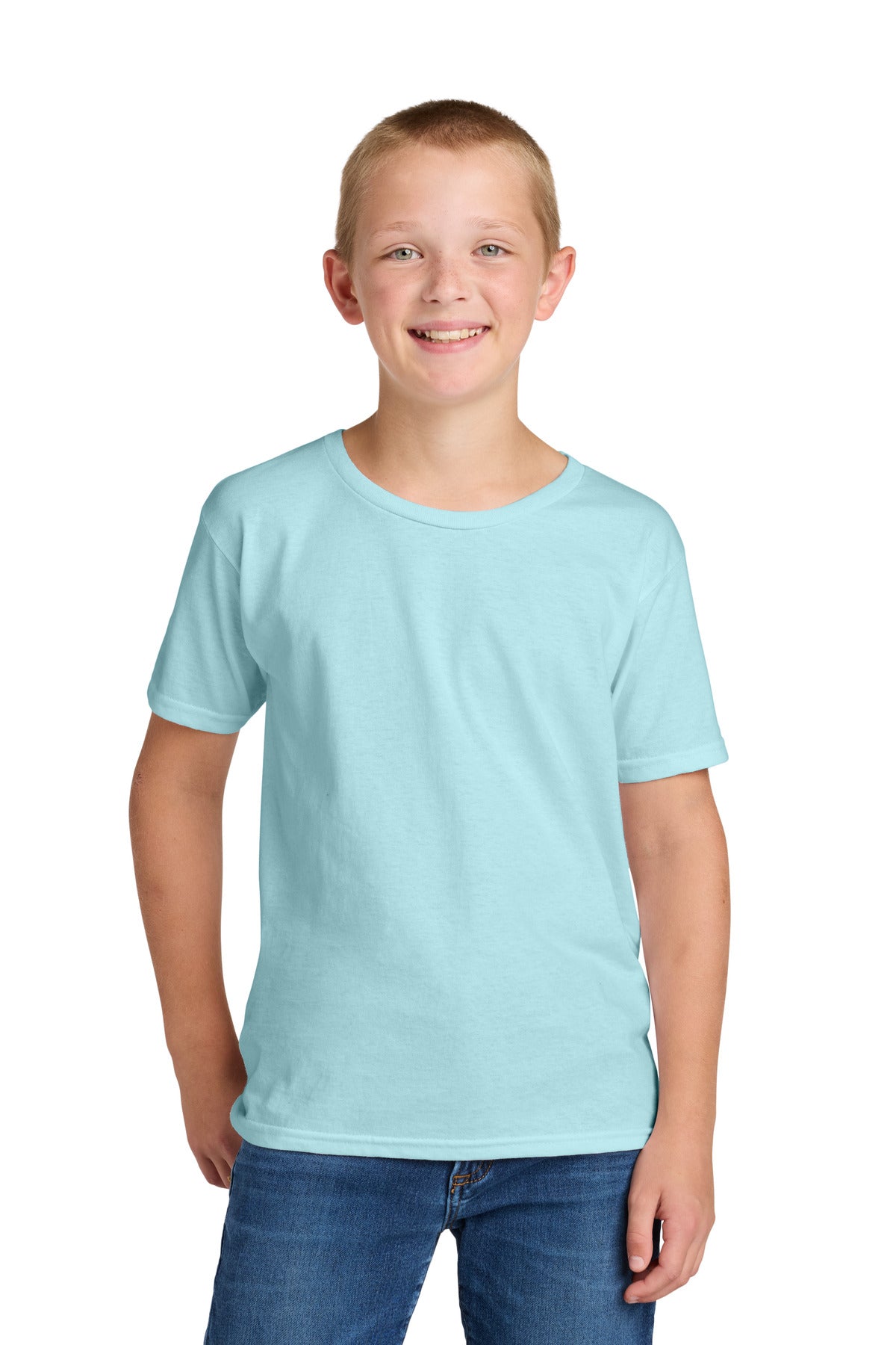 Custom logo Jerzees Classics™ Youth Cotton T-Shirt 363Y in Breezy Blue