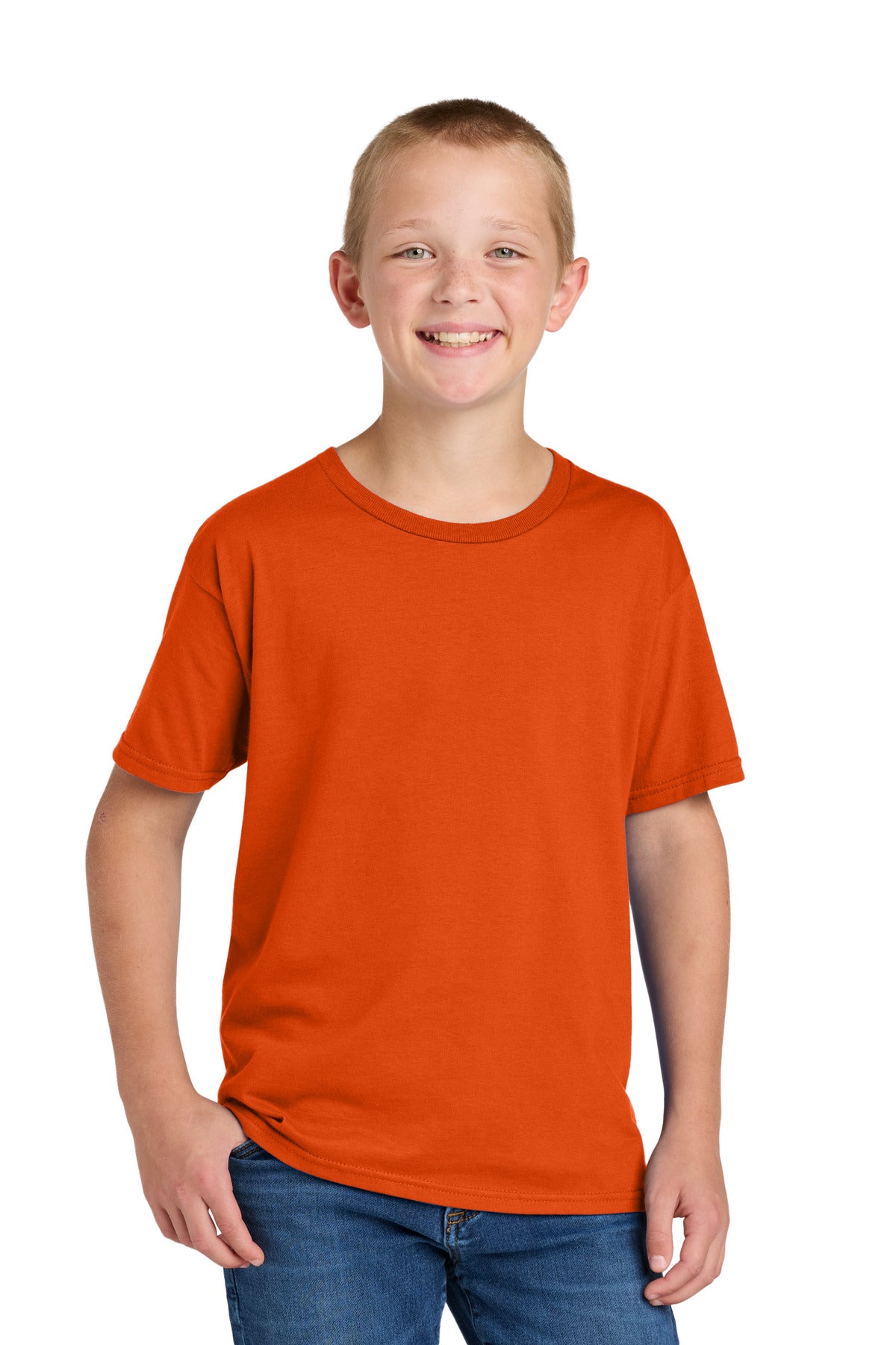 Custom logo Jerzees Classics™ Youth Cotton T-Shirt 363Y in Burnt Orange