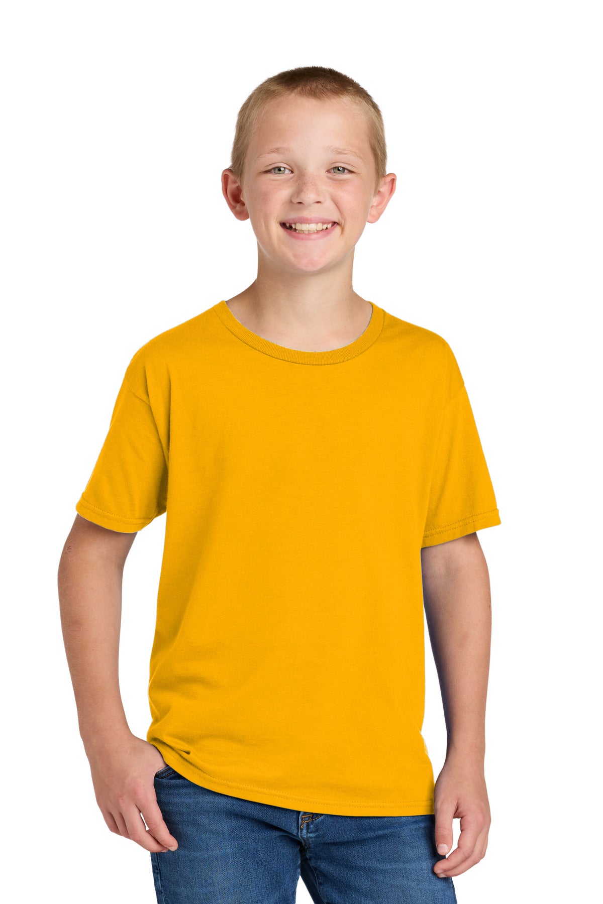 Custom logo Jerzees Classics™ Youth Cotton T-Shirt 363Y in Gold