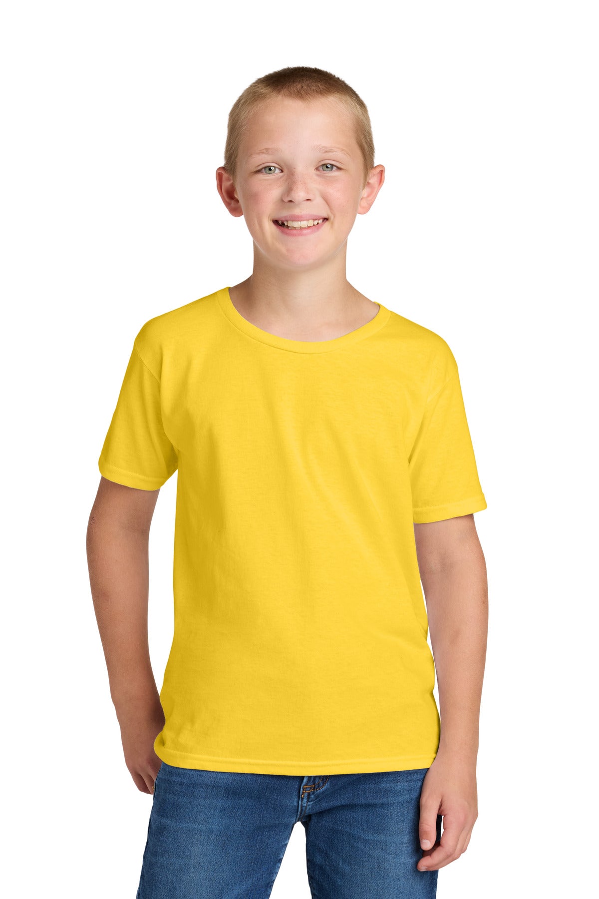 Custom logo Jerzees Classics™ Youth Cotton T-Shirt 363Y in Island Yellow