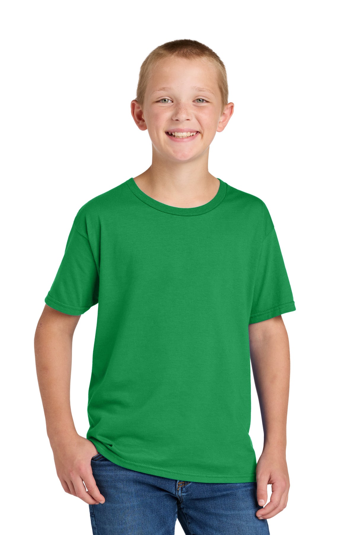 Custom logo Jerzees Classics™ Youth Cotton T-Shirt 363Y in Kelly