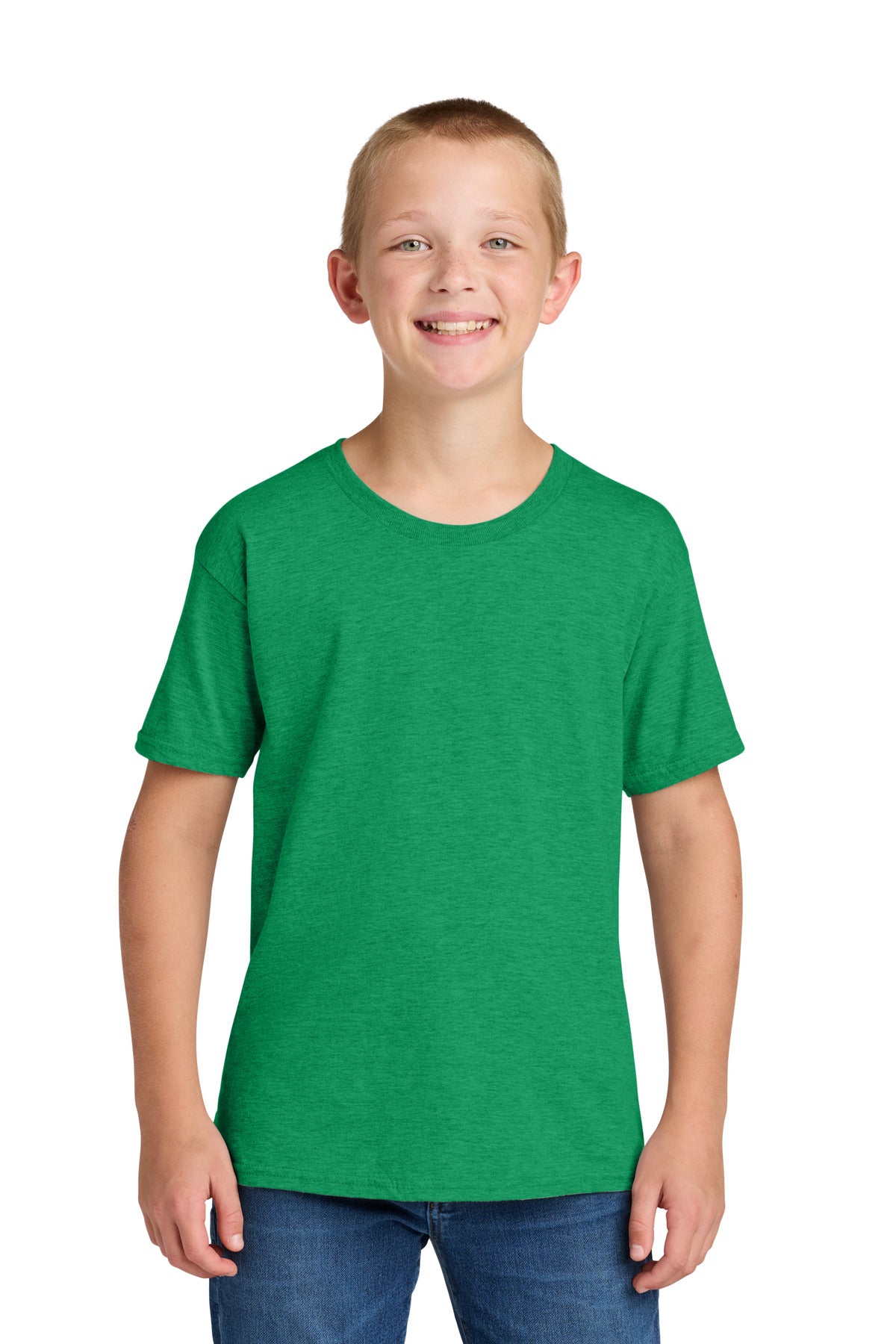 Custom logo Jerzees Classics™ Youth Cotton T-Shirt 363Y in Retro Heather Green