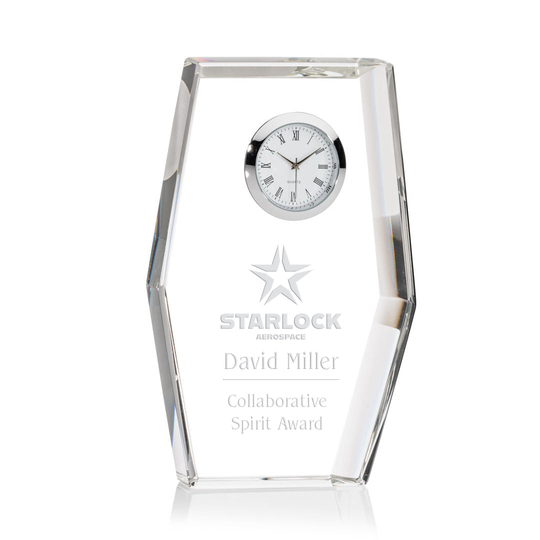 Custom logo Precision Clock Award in Clear