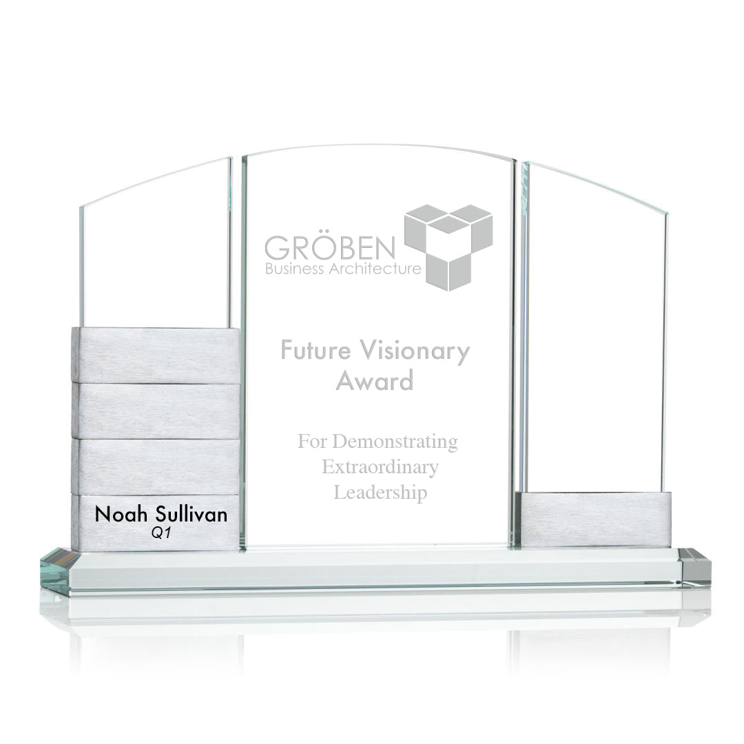 Custom logo Milestone Tower Award in Clear