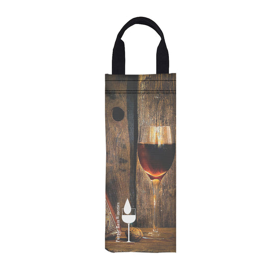 Custom logo 6" W X 16" H Canvas Wine Bag