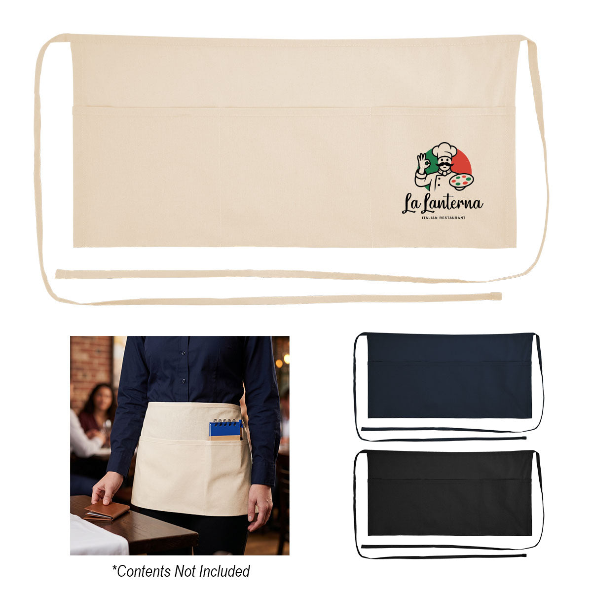 100% Cotton Half Apron
