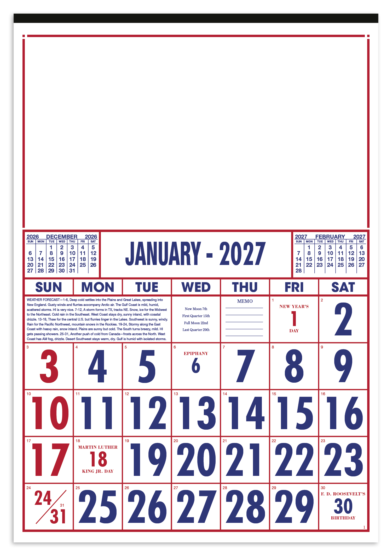 Commercial 12-Sheet Calendar
